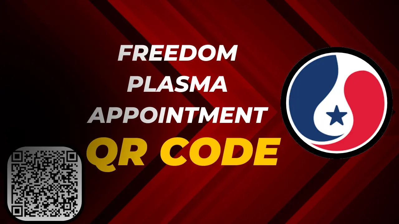 Freedom Plasma Appointment QR Code